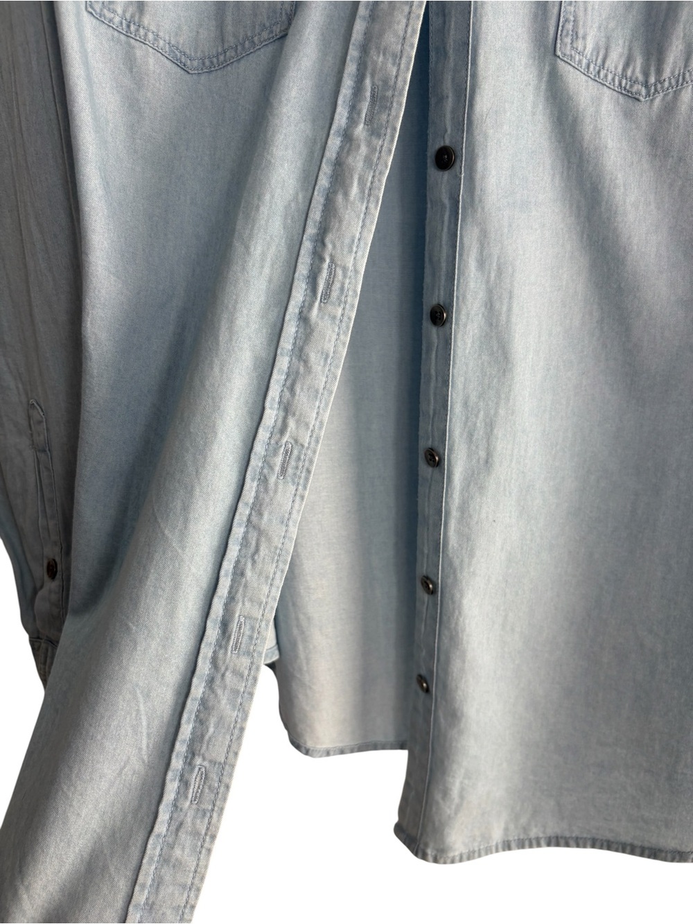 TORRID Star Print Chambray Denim Button-Down Shirt Size 1 (14) — REFINED FIT!!! - Picture 6 of 12